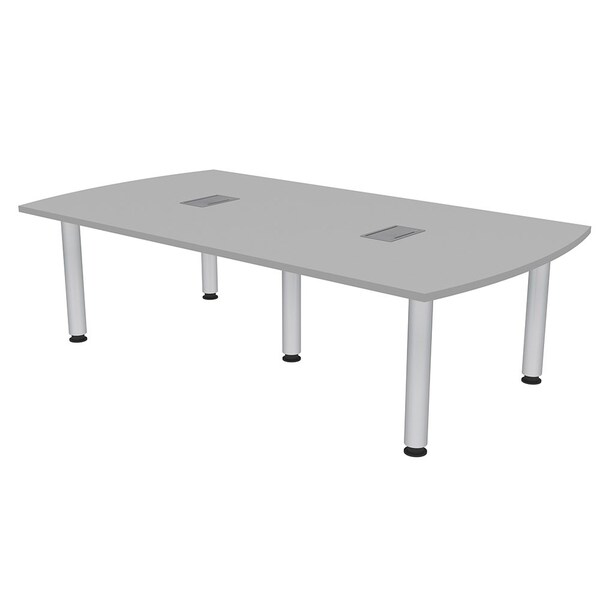 45.25 in W, 84 in L, 29 in H, Engineered Wood Top, Grey